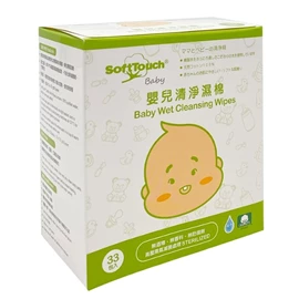 Softtouch 嬰兒清淨濕棉-手口專用 (33包*2枚）
