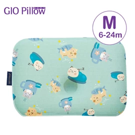 韓國Gio Pillow 超透氣護頭型 嬰兒枕頭-M碼 小貓