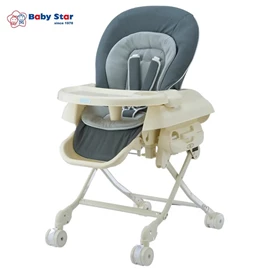 Baby Star Hi-Lo 多功能餐椅搖床(2024版)-深灰