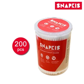 Snapkis 初生嬰兒紙軸棉棒-200支裝