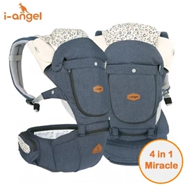 韓國 I-Angel 4合1 New Miracle 四季型腰櫈揹帶(防水系列)-深藍