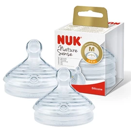 德國Nuk Nature Sense 母感矽膠奶嘴-0-6個月 M孔 兩個裝