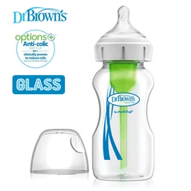 美國Dr. Brown's Options+ 仿母乳排氣奶樽 - 玻璃 9oz
