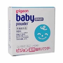 日本Pigeon 便携固体爽身粉(连粉扑)-45g