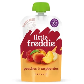 英國Little Freddie 有機樹莓蜜桃蓉-100g