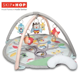 美国Skip Hop 友好森林活动地垫-灰色/粉彩色