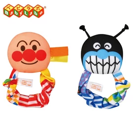 麵包超人 嬰兒布質手搖鈴(可綁手碗)