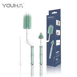 Youha 優合 矽膠奶瓶+奶嘴+飲管刷套裝