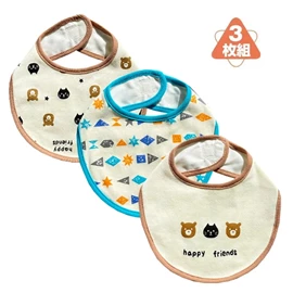 嬰兒純棉口水巾-男款 3枚入