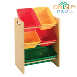 台灣Delsun 五格玩具收納架-繽紛彩虹