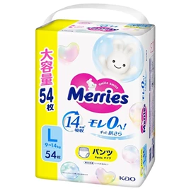 日本花王 Merries 婴儿学习裤-珍宝装 L54片(9-14kgs)