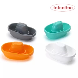 美國infantino 小船洗澡玩具-4個裝