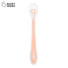 法國 Babymoov 第一階段矽膠餵食匙-蜜桃色