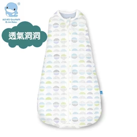 台湾KuKu Duck 超好眠洞洞成长包巾-夏日蓝带