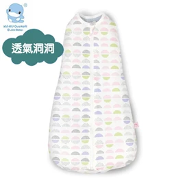 台湾KuKu Duck 超好眠洞洞成长包巾-秋月粉樱