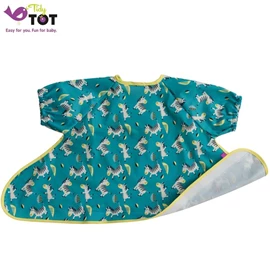 英国Tidy Tot 防水轻便饭衣(魔术贴)-短袖 Dancing Zebras