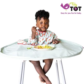 英國Tidy Tot 圍兜防髒托盤二合一套組/ New Sage Green