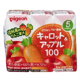 日本Pigeon 晨光婴儿果汁-红萝卜苹果汁 125ml x3包