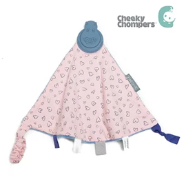 英國Cheeky Chompers 嬰兒牙膠安撫巾-愛心製造