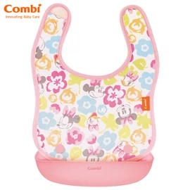 日本Combi 防油污可拆式围兜-米妮