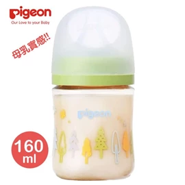日本Pigeon 母乳實感寬口徑PPSU奶瓶-160ml 森林