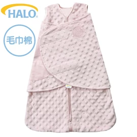 美國Halo Swaddle 二合一嬰兒包被睡袋-毛巾棉 3.0TOG;粉紅