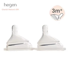 新加坡hegen 防胀气智慧奶嘴-3个月以上 中速 两个装