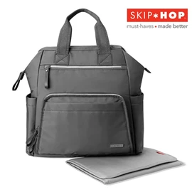 美国Skip Hop 宽框架袋口背包-炭灰色