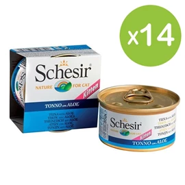 Schesir 貓罐頭/ 幼貓 吞拿魚蘆薈飯 85g X 14罐
