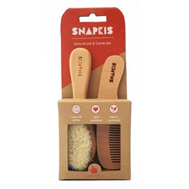 Snapkis 婴儿全天然羊毛木梳套装