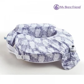 美国My Brest Friend 可调式O型哺乳枕(纯棉);蓝色印花