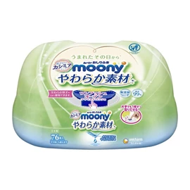 日本Moony 低刺激婴儿湿纸巾-盒装 76片