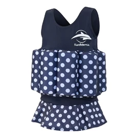 英國Konfidence™ Floatsuit 幼兒游泳學習助浮泳衣-深藍圓點