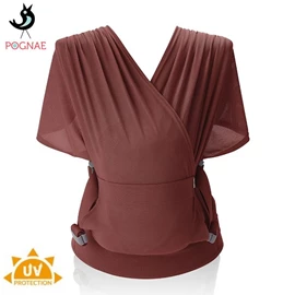 韓國Pognae Step One Air 初生嬰兒揹帶(防UV)-酒紅