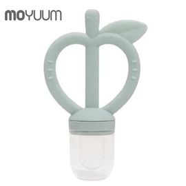 韓國Moyuum 白金矽膠牙膠及水果咬咬棒-蘋果型 蘋果綠