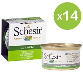 Schesir 貓罐頭/ 啫喱系列 雞肉絲飯 85g X 14罐
