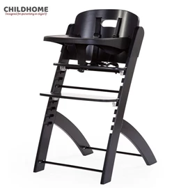 Childhome Evosit 可調式高腳餐椅連餐盤-黑色