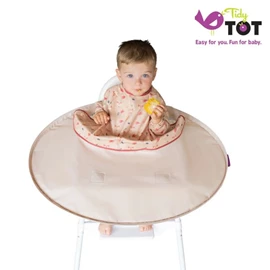 英國Tidy Tot 圍兜防髒托盤二合一套組/ Sand Foxes