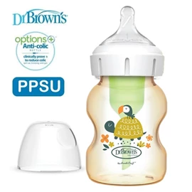 美国Dr. Brown's Options+ 仿母乳排气奶樽 - PPSU 5oz 小龟