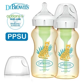 美国Dr. Brown's Options+ 仿母乳排气奶樽 - PPSU 9oz 两个装