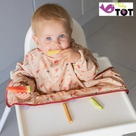 英國Tidy Tot 防水輕便飯衣(吸盤款)-長袖 Foxes