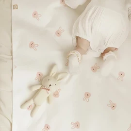 韓國Baby&I 高級純棉透氣防水墊-M碼 兔仔