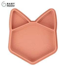 法國 Babymoov Eats'Isy 矽膠餵食餐盤(底部吸盤)-狐狸