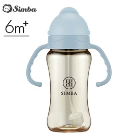 台灣小獅王 Simba 蘊蜜鉑金PPSU防漏滑蓋學習水杯-270ml 晨藍