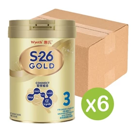 惠氏S-26 Gold/ 3号 幼儿成长配方奶粉 850g X 6罐