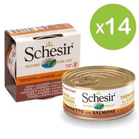 Schesir 猫罐头/ 无谷物 吞拿鲑鱼肉汁 70g X 14罐