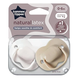 英国Tommee Tippee 天然乳胶安抚奶嘴(2个装)-0-6M