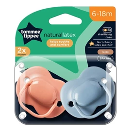 英国Tommee Tippee 天然乳胶安抚奶嘴(2个装)-6-18M