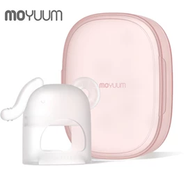 韩国Moyuum 白金矽胶手套牙胶(连收纳盒)-透明小象