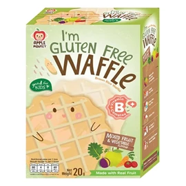 Apple Monkey 糙米华夫饼(无麸质)-20G 混合蔬果味